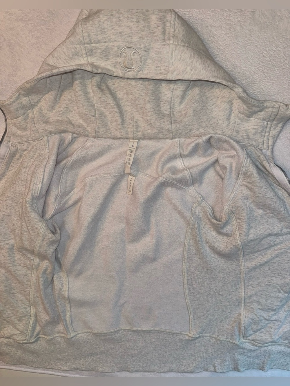 `Lululemon Scuba Full Zip Hoodie Heathered Gray Sz 6 - Picture 11 of 16